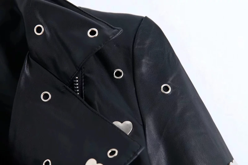 best winter coats for women Spring Stylish Chic Sequined Embroidery PU Leather Jacket Fashion Heart Ring Design Motorcycle Women Coats Casual Cool Outerwear petite long puffer coat