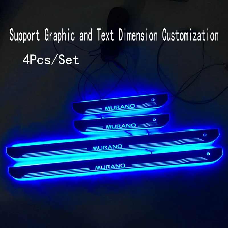  4pcs/Applicable to MURANO Streaming Dynamic LED Lamp Door Welcome Pedal/Dynamic Lighting Vehicle Th - 4000227873599