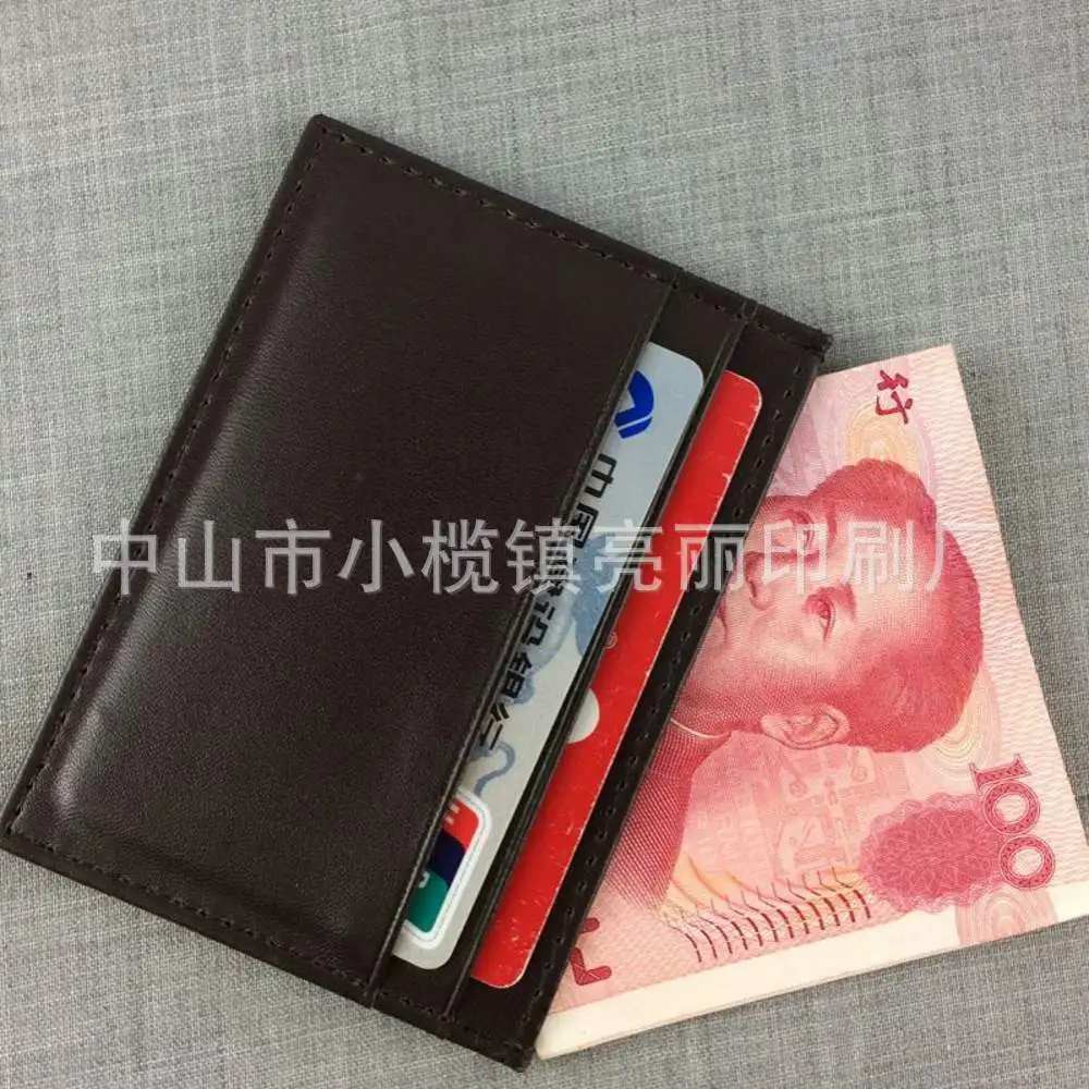 

-Dark Brown Card Sets Faux Leather Card Holder Pu Bus Card Holder ID Card Bank Card Holder