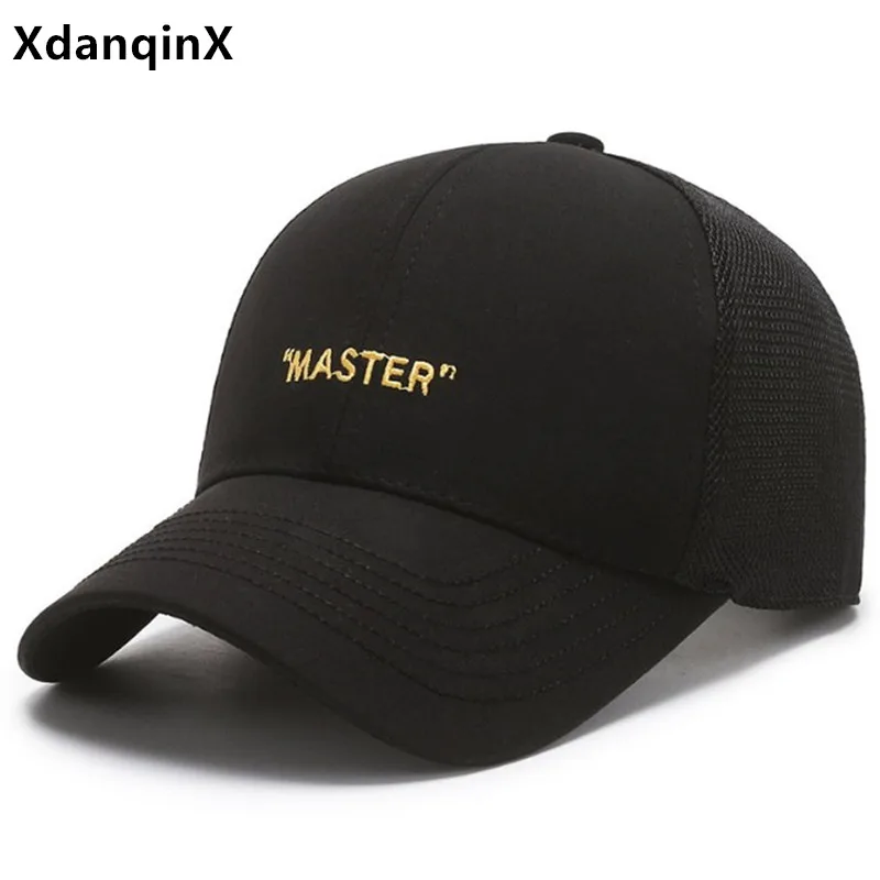 

Summer Women's Hat Breathable Mesh Cap Men's Letter Embroidery Baseball Caps Adjustable Size Couple Sports Cap Bone Snapback Cap