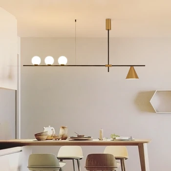 

New Nordic luxury living room LED chandelier lamp simple modern restaurant design clothing store creative Glass ceiling light