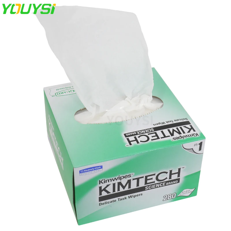 280PCS/box KIMTECH Kimwipes Optical Fiber Cleaning Dustfree Paper fiber wiping paper | Мобильные телефоны и аксессуары