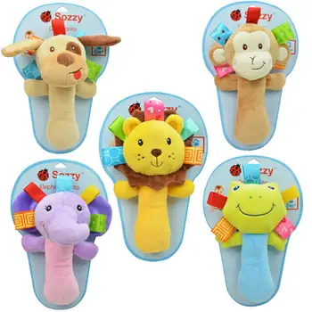 

Baby Plush Toy Rattle Bb Stick Rattle Has Sound Safety And Environmental Protection Material Cartoon Design