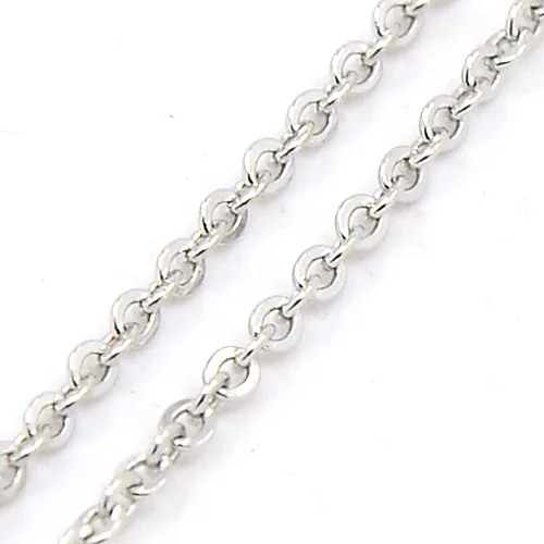 

2pcs Women Stainless Steel Cross Round Link Necklace Making, with Lobster Clasps, Size: about 19.5"~19.8"(49.5cm~50.5cm) 2x1.5mm