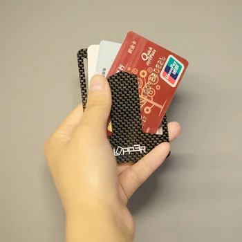 

New Real Carbon Fiber Men Women Waterproof Slim Business Card Holders Minimalist Women Wallet Credit Card Money Holder Bill Clip