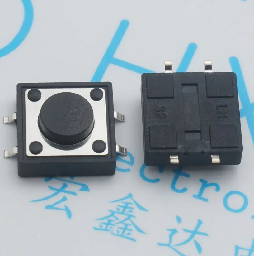 150 шт. Такт Switch 12*12*4.3/5 мм SMD Кнопка Touch/Micro коммутатор 4 футов импорт шрапнель Copper пешком