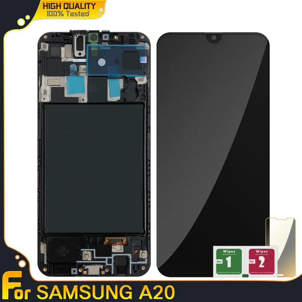 ЖК дисплей для Samsung Galaxy A20 A205/DS A205F A205FD A205A с сенсорным экраном и дигитайзером