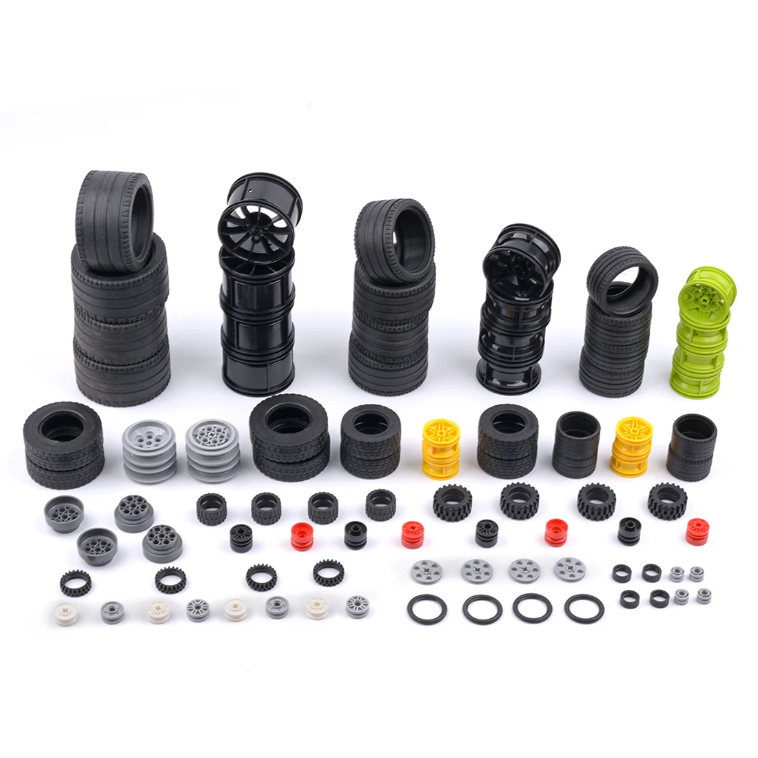 

DIY Educational Technic Parts Tires Parts for Standard Building Block Brands - Random Color