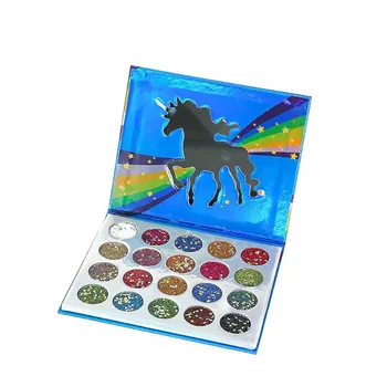 

Ins super fire unicorn 20 color sequin eyeshadow high gloss glitter easy to color beauty eye shadow waterproof eye shadow