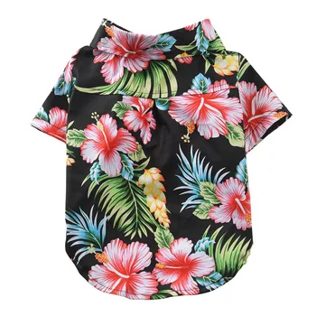 

Beach Shirts for Puppy Dog Shirts Clothes Summer Beach Clothes Vest Pet Clothing Floral T-Shirt Hawaiian For Small Large Dog