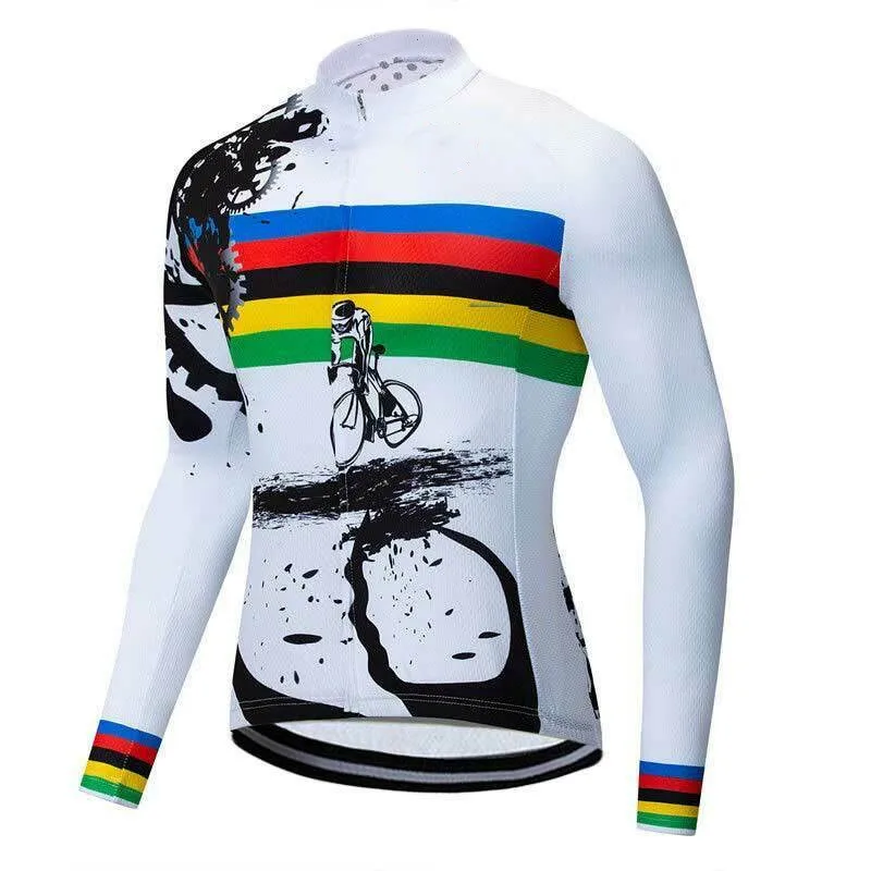 thumbnail image 1 of Ropa de ciclismo de montaña con protección solar 2022, nuevo diseño, camisetas de ciclismo de manga larga, camisetas de bicicleta para hombres, ropa deportiva para andar en bicicleta al aire libre, 1 of 5