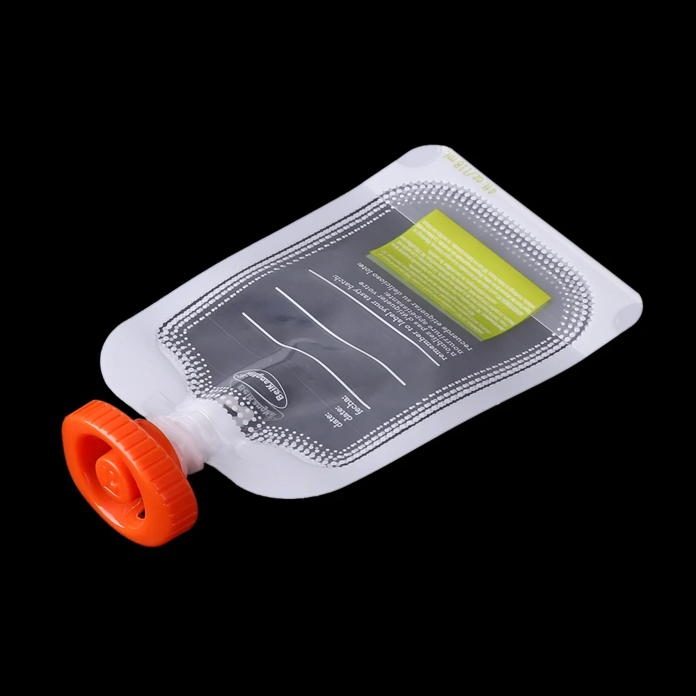 10Pcs Baby Food Storage Pouch Reusable Cover Lock Squeezed Pouch Weaning Food Storage Supplement Package