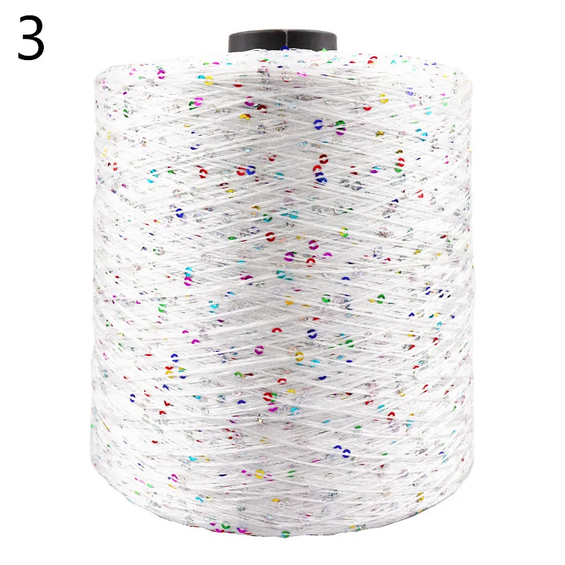 300 г натуральный шелк цветная уникальная 3 мм пряжа для вязания с блестками