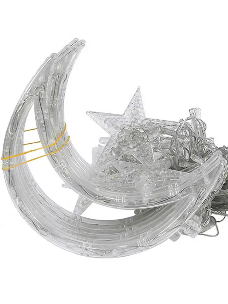 LED Curtain String Lights Star Moon Decorative Lamp For Christams Party Decoration European Regulation 220V