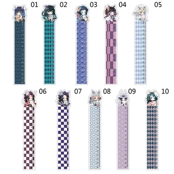 

1Pc Anime Demon Slayer Kimetsu No Yaiba Lovely Acrylic Rulers Students Meassures Drawing Tools School Kids Students Stationery