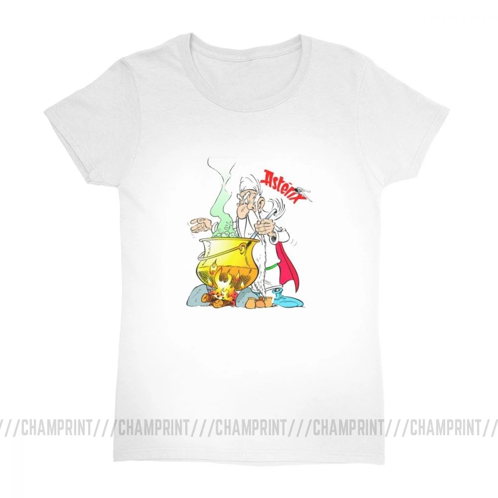 Астерикс и Обеликс женская футболка Panoramix Getafix Asterix Comics футболка Топы Harajuku футболки для женщин Винтажная одежда