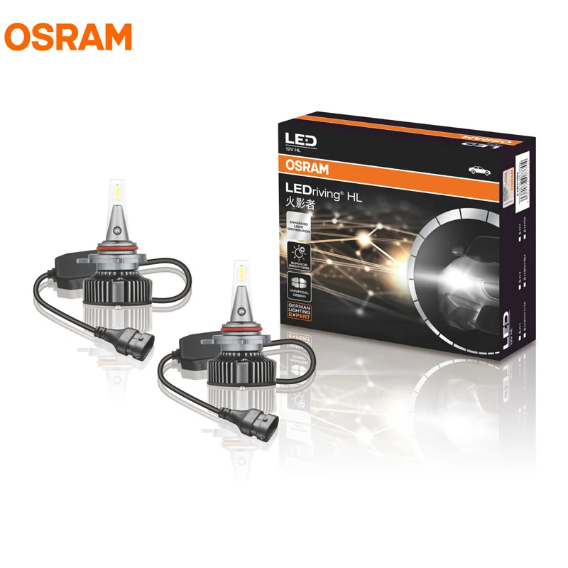 Лампа Ксеноновая OSRAM 9005 9006 HB3 HB4 светодиодный HYZ светодиодный расклинивающий 6000K белый светодиодный светильник автомобильных ламп натуральная кожа авто лампы 140% более Яркость 490056CW 2X