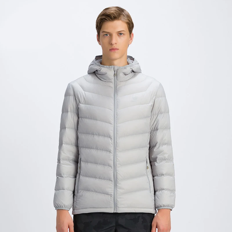 2021 New Autumn Winter Men's Ultra-Light Down Jacket Hooded Waterproof Warm Outdoor White Duck Down Cotton Clothes Jacket Tops