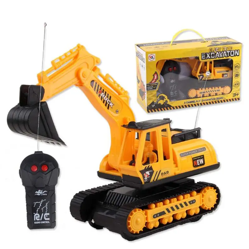 Electric Remote Control Excavator Children Outdoor Indoor Fun Engineering Construction Vehicle Kids RC Car Toy Gift