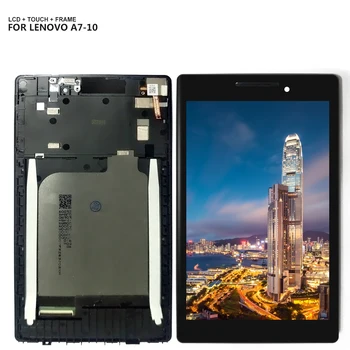 

@ For Lenovo Tab 2 A7-10 A7-10F A7-20 A7-20F LCD display touch screen digitizer Glass assembly with Frame Free Tools