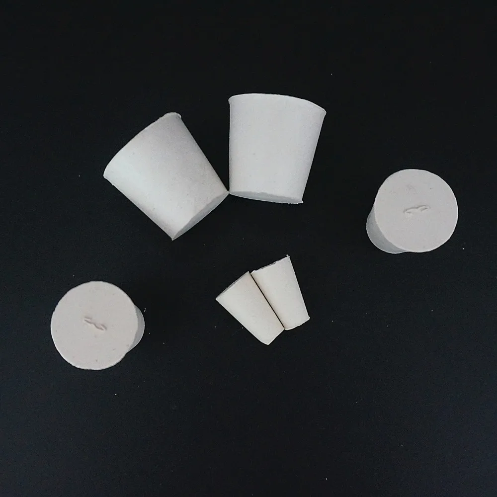 000# to 10# Rubber Stopper Bungs Laboratory Solid Hole Stop Lab Push-In Sealing Plug