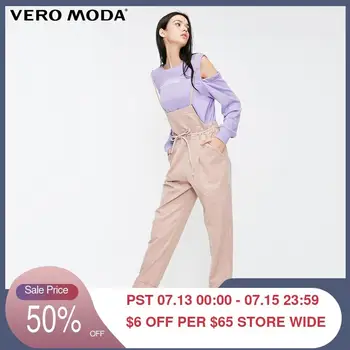 

Vero Moda New Women's Woolen 100% Cotton Cropped Overalls Pants | 318444507