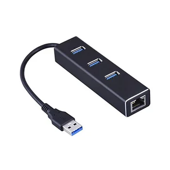 

Aluminum Alloy USB C Hub 1000Mbps Multifunctional Accessories Computer LED Extender Data Transfer 3 Port USB3.0 Gigabit Ethernet