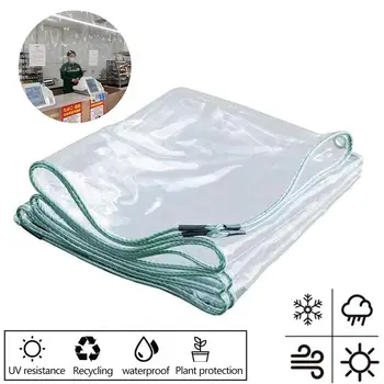 

0.3MM PVC Transparent Rainproof Shed Cloth Durable Tarpaulin Lightweight Waterproof Tarp Cover For Outdoor Garden Canopy