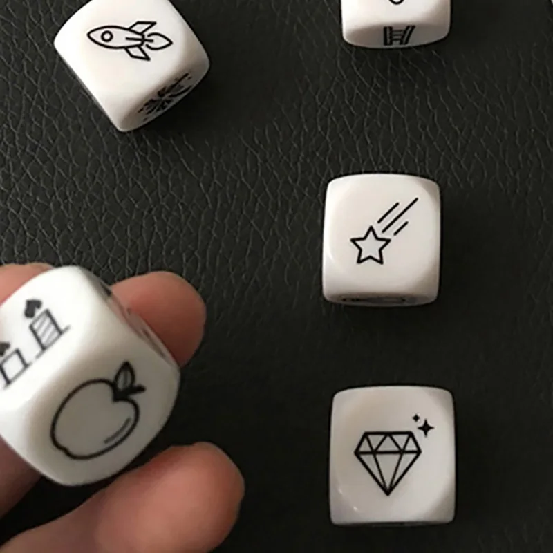  9 pcs Dice Telling Story with Bag Story Dice Game English Instructions Family/Parents/Party Funny I - 33018612753