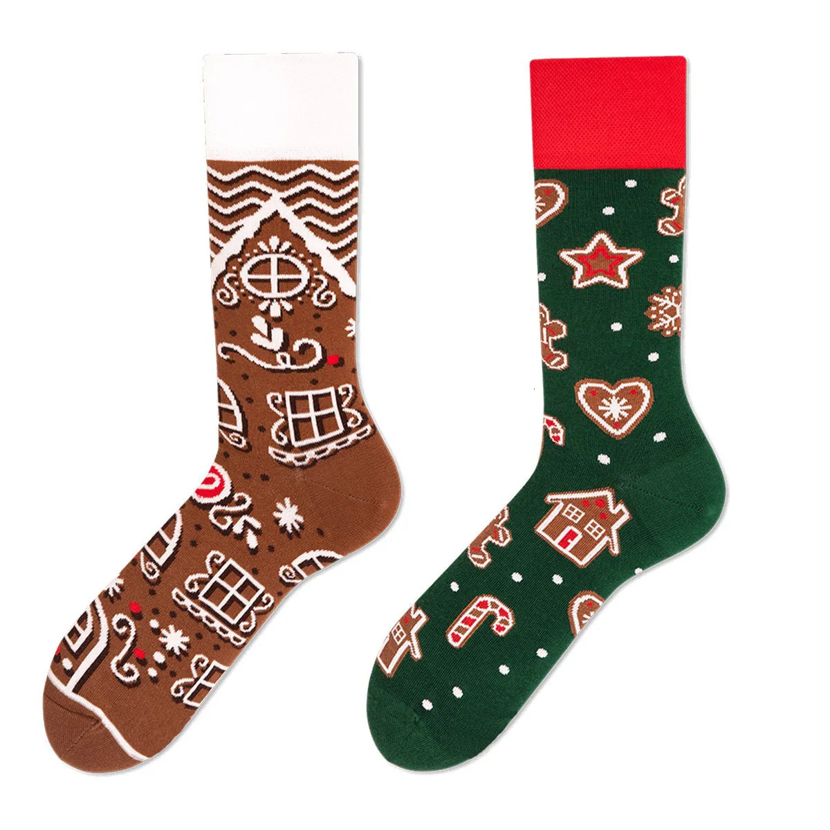 Christmas Женские носки японский хлопок Красочные мультфильм милый забавный счастливый каваи тигр кошка собака носки мужские повседневные носки влюбленные для подарка - Цвет: Christmas