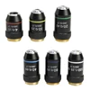 195 Black Achromatic Objective 4X 10X 20X 40X 60X 100X High Quality Microscope Objective Lens RMS 20.2mm Objective Parts 1