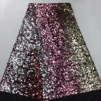 

2020 New Arrival African Lace Fabric High Quality African French Tulle Net Lace Fabric With Sequins For African Party Dress