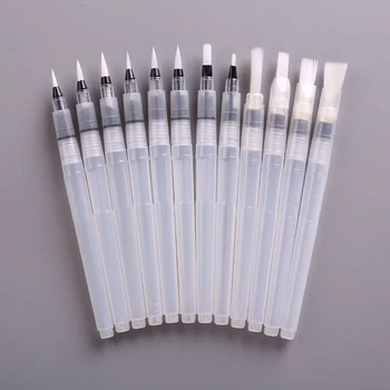 

6PCS Set Solid Water Fountain Pen Nylon Water Storage Paint Watercolor Painting Brush Set Water Pen Art Supplies Stationery