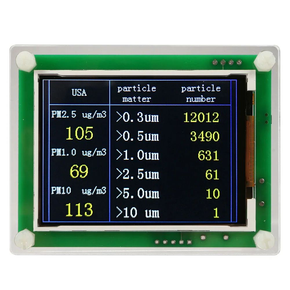 

2.8inch PM2.5 LCD Display Household Module High Sensitivity Chargable Multipurpose Air Quality Detector TFT Screen Analyzer
