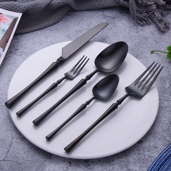 

Cutlery Set Stainless Steel Cutlery Set Western Dinnerware Food Tableware Luxury Metal Fork Teaspoon Knife Cutlery