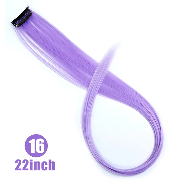 Lupu Rainbow Highlighted Synthetic Hair Girl One Chip In Hair Extension Hairpin Long Straight Hair Clip For Hair False Hair 16