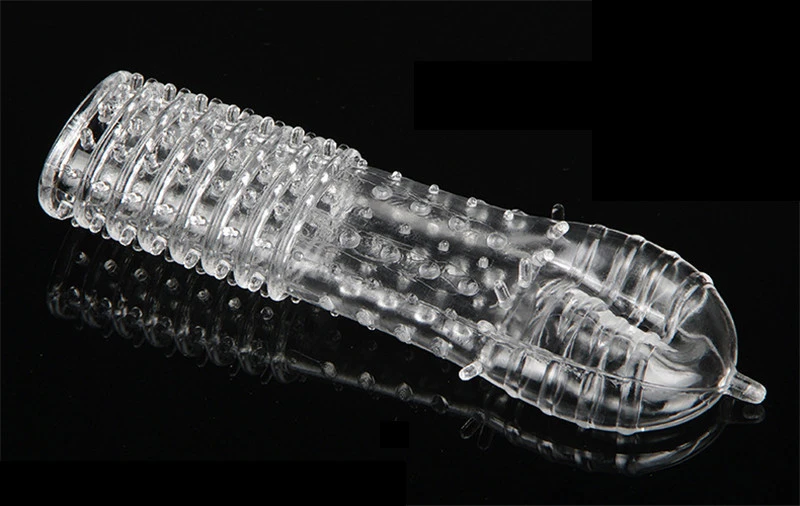 Silicone Reusable Condoms Time Delay Crystal Penis Rings Male Penis Extension Sleeves Cock Rings Adult Sex Toys for Men 5 Types9