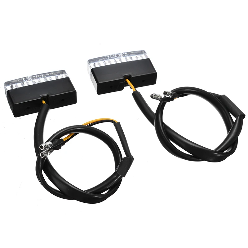 Treyues 2pcs Мотоцикл Янтарный Светодиодный светильник сигнала поворота Универсальный ATV индикатор мигалка лампа для Yamaha Honda Kawasaki