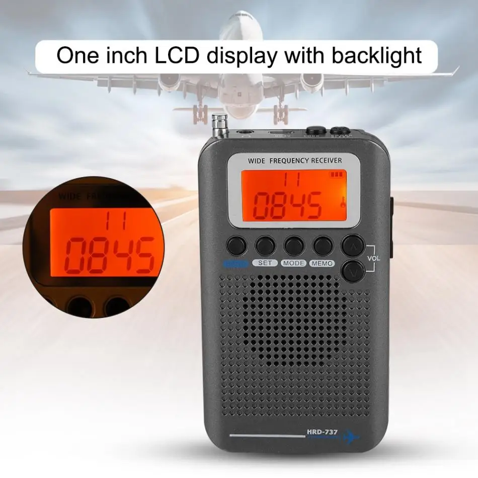 Портативный радиоприемник VHF FM AM SW CB 30 2020 МГц 25 28 223 118 с двойным будильником