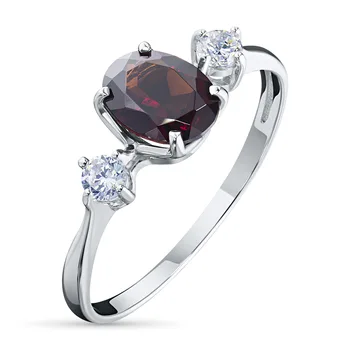 

A ring of silver with garnet and cubic zirconia e0606kts04200065