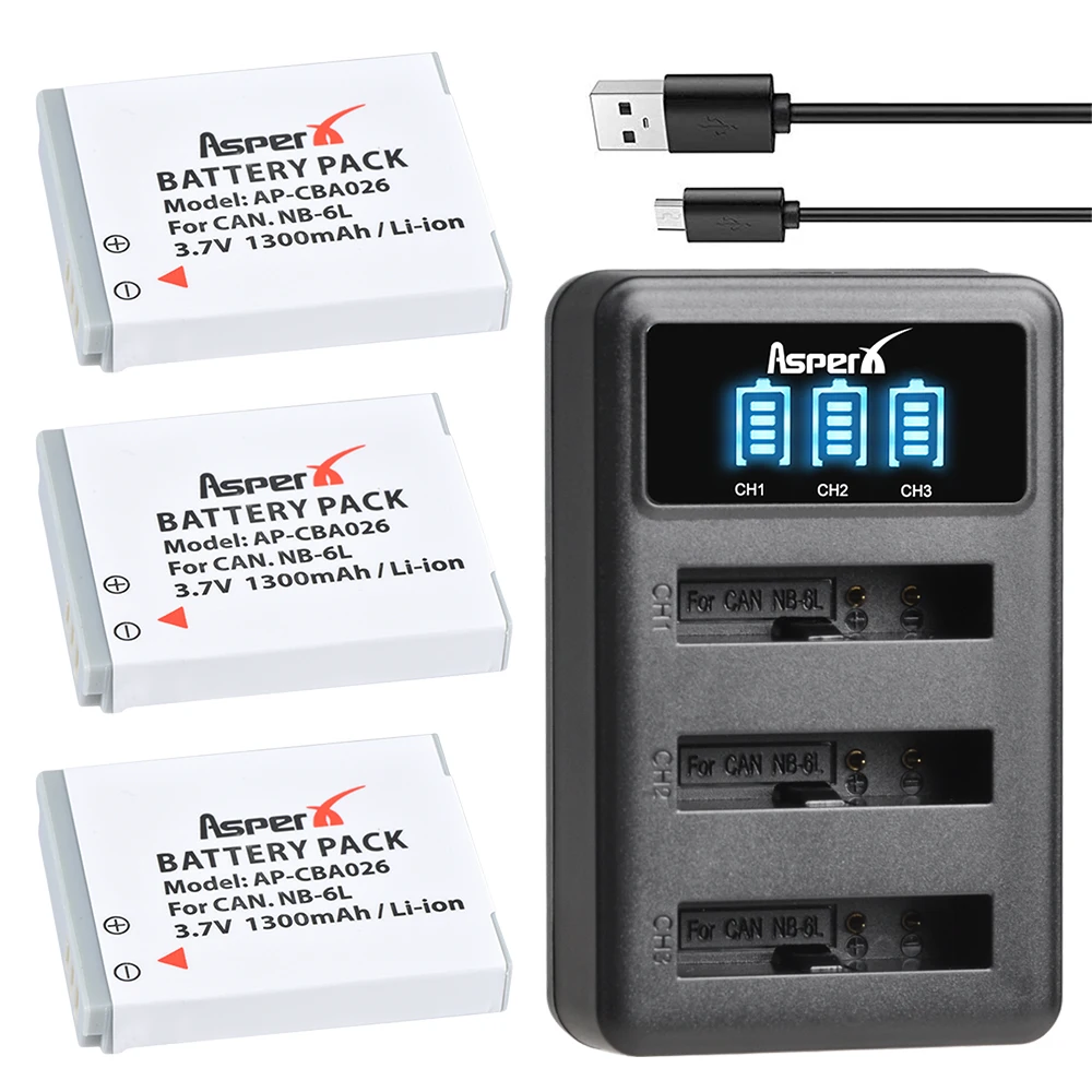 NB-6L NB6L 6LH NB-6LH Battery 6 LH NB6L Bateria + Dual USB Charger For Canon IXUS 310 SX240 SX275 SX280 SX510 SX500 HS SX500HS