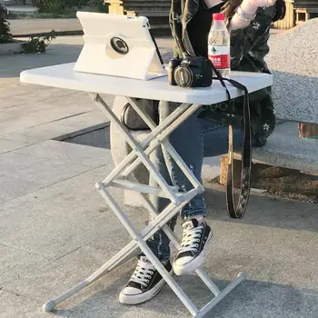 

The Folding Table Household Table, Portable Lifting Rectangular Stall Small Square Table Computer Desk