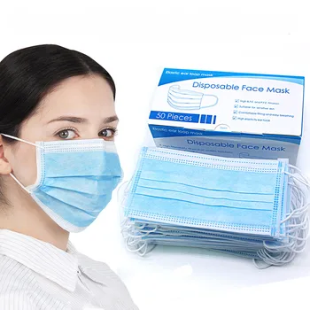 

3 Laye Face Mask dust protection anti-virus Masks Disposable Face Masks Elastic Ear Loop Disposable Dust Filter Safety Mask kids