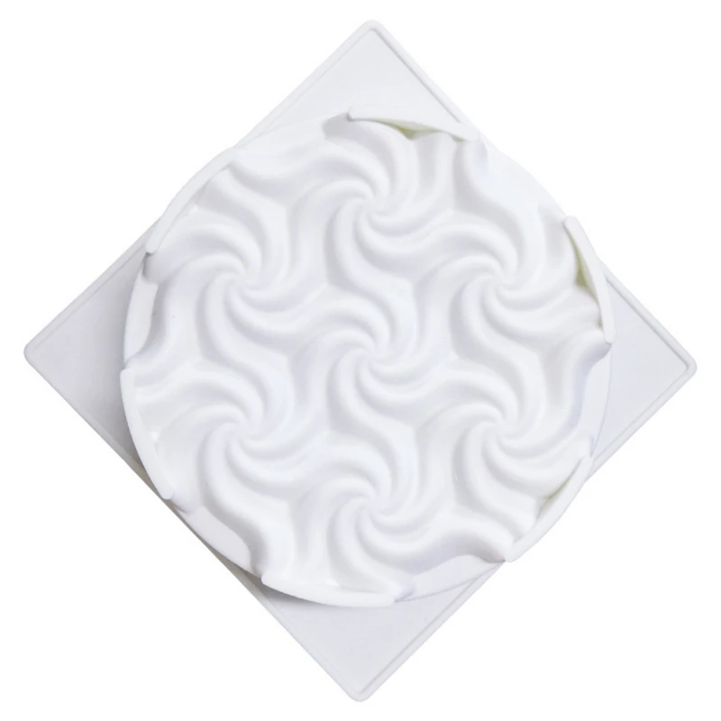 

8PCS Spiral Flower Mousse Cake Dessert Silicone Mold Household DIY Cake Tool For Children easy storage Cake Decoration