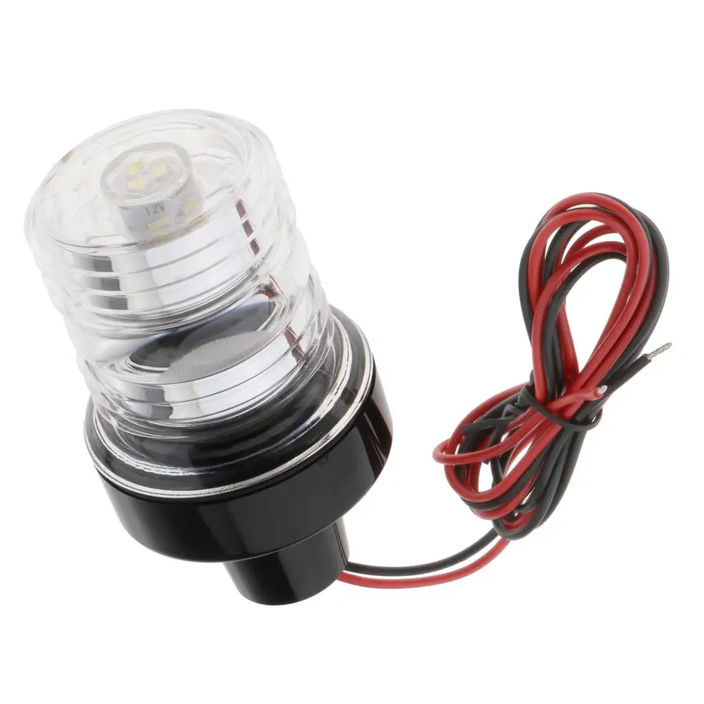 12-24V Marine Boat Navigation LED Light 360° Anchor Lights PC Resin+ABS Lamp Universal for Marine/Boat/Nav PC