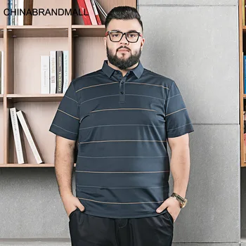 

Large Size Short Sleeve T Shirt Male Fat Man Summer Dress Mo Generation Er Elastic Force Plus Fat Plus Size Middle Age Dad