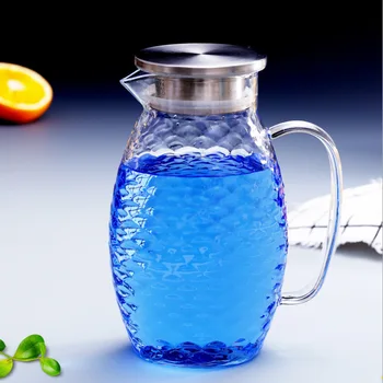 

Cold kettle glass high temperature household large-capacity cup juice cold white open teapot cold kettle Pitchers juice jug