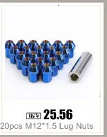 20 PCS 42mm Length Racing Lug Nuts d1 Alloy Aluminum 7075-t6 m12x1.5 Aftermarket Wheel Nut Jdm Accessories