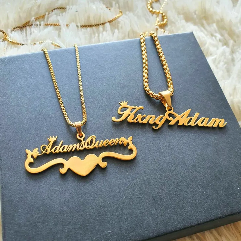 Customized Name Nameplate Necklace For 