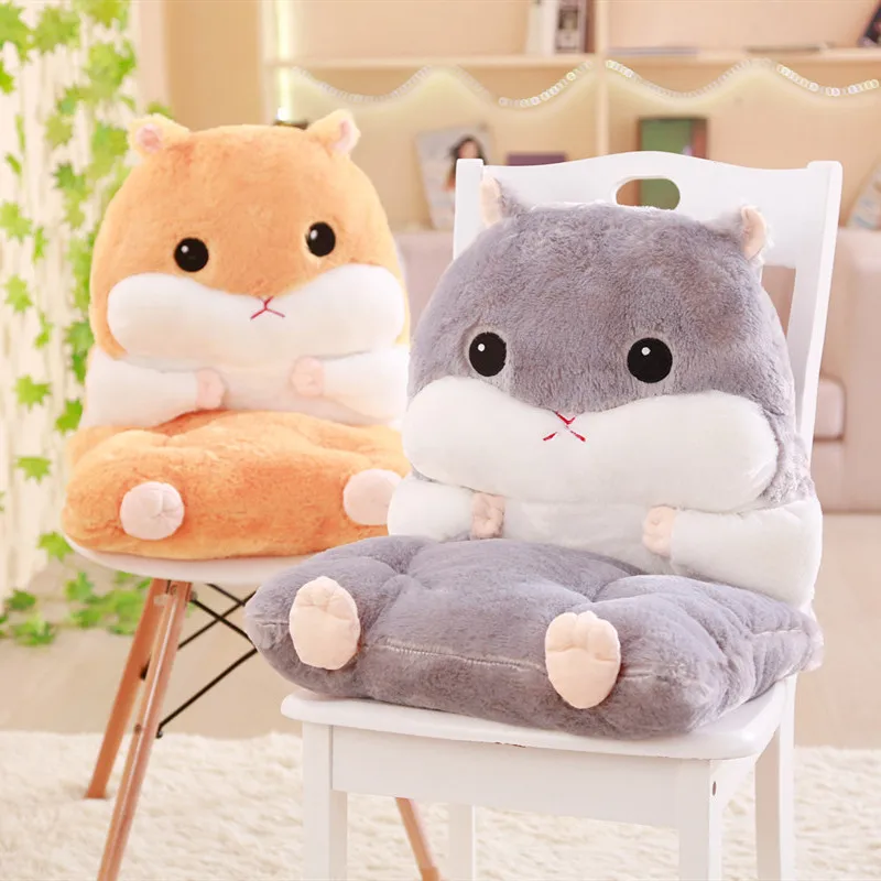 Cartoon Cute Hamster Seat Cushion Throw Pillows PP Cotton Home Decor Chair  Cushion Kawaii Plush Toys For Kids Christmas Gifts